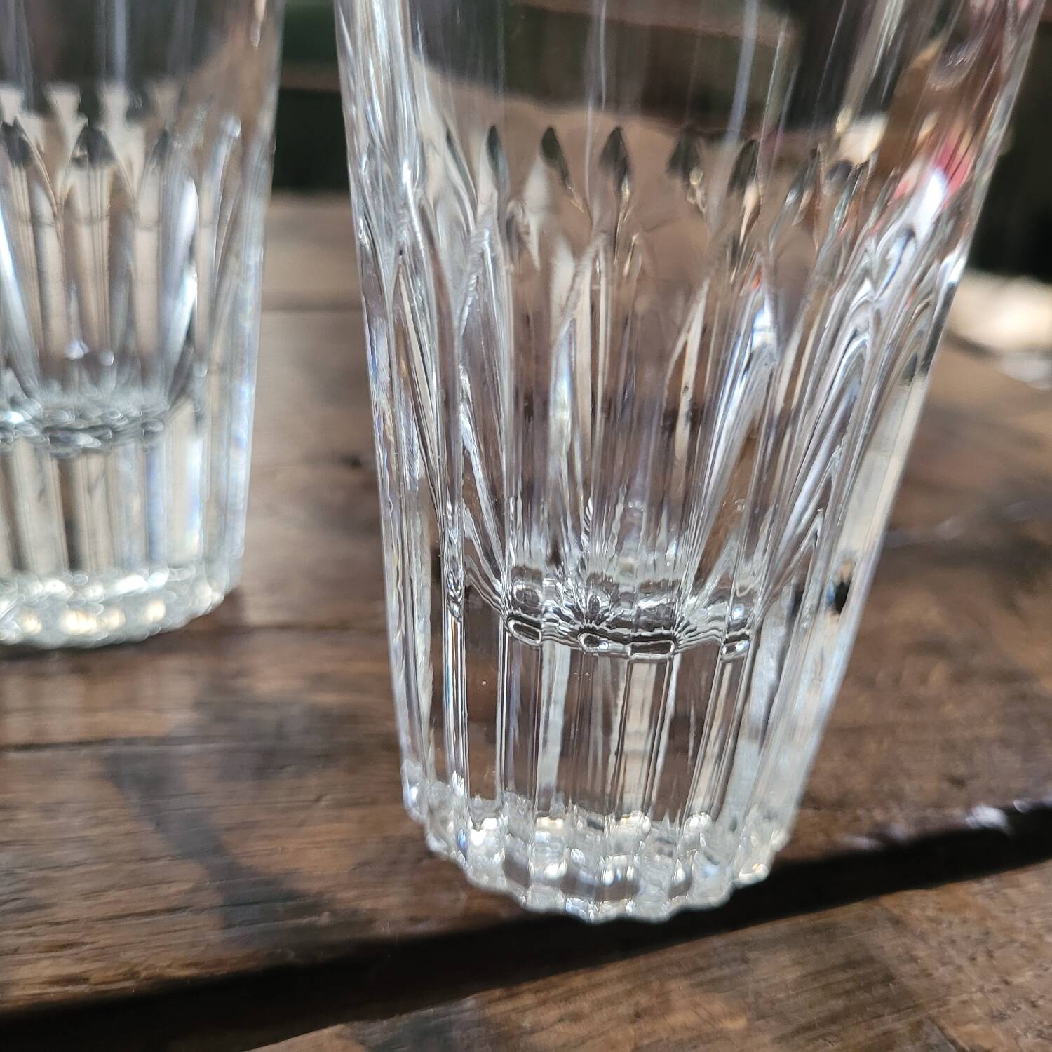 Set of 6 antique faceted glasses – vintage bistro from the 60s/70s