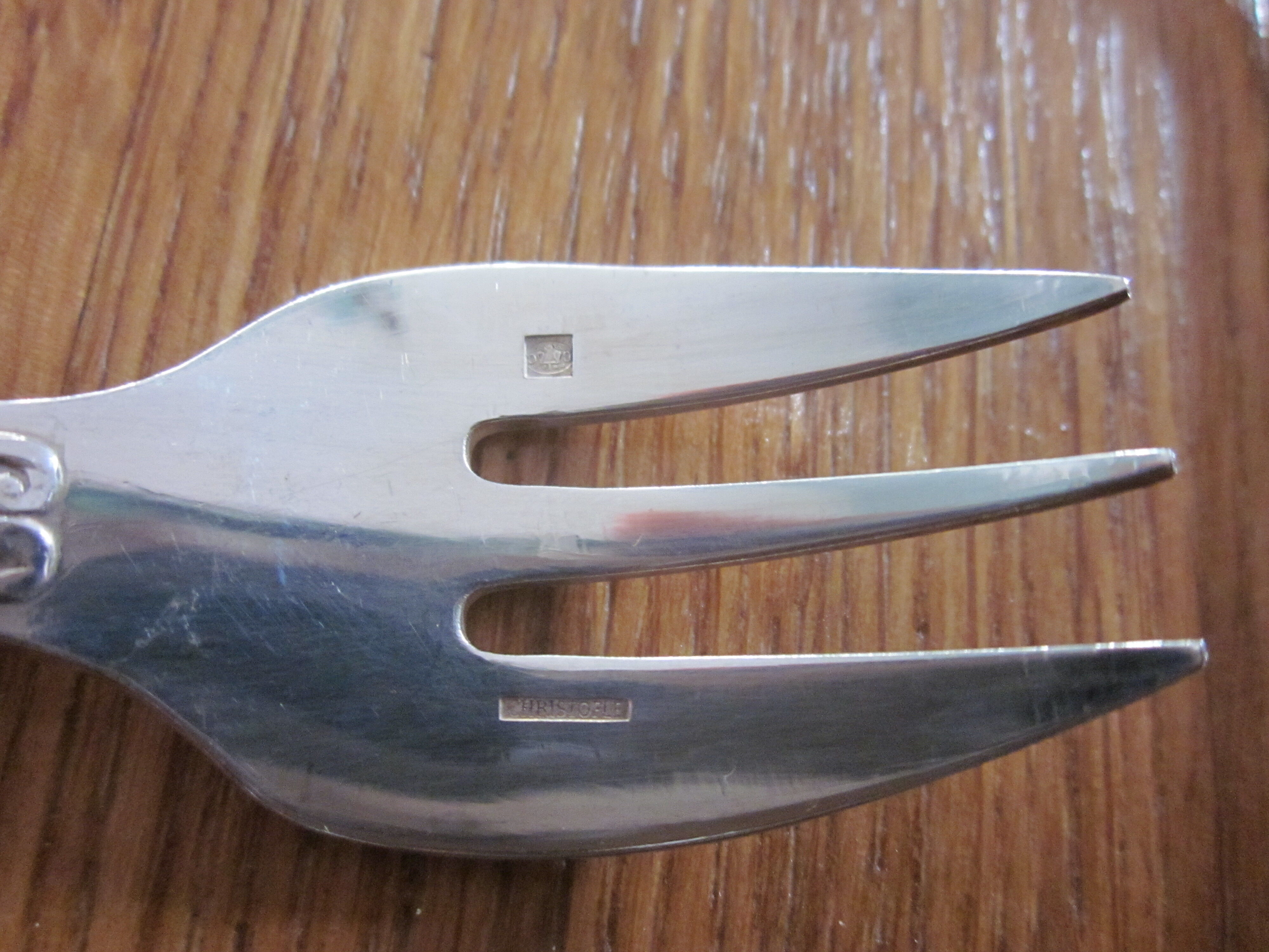 12 forks with cake christofle model shell