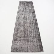 3x10 Rug For Hallway Gray Blue Turkish Vintage Runner Rug, 81x306Cm