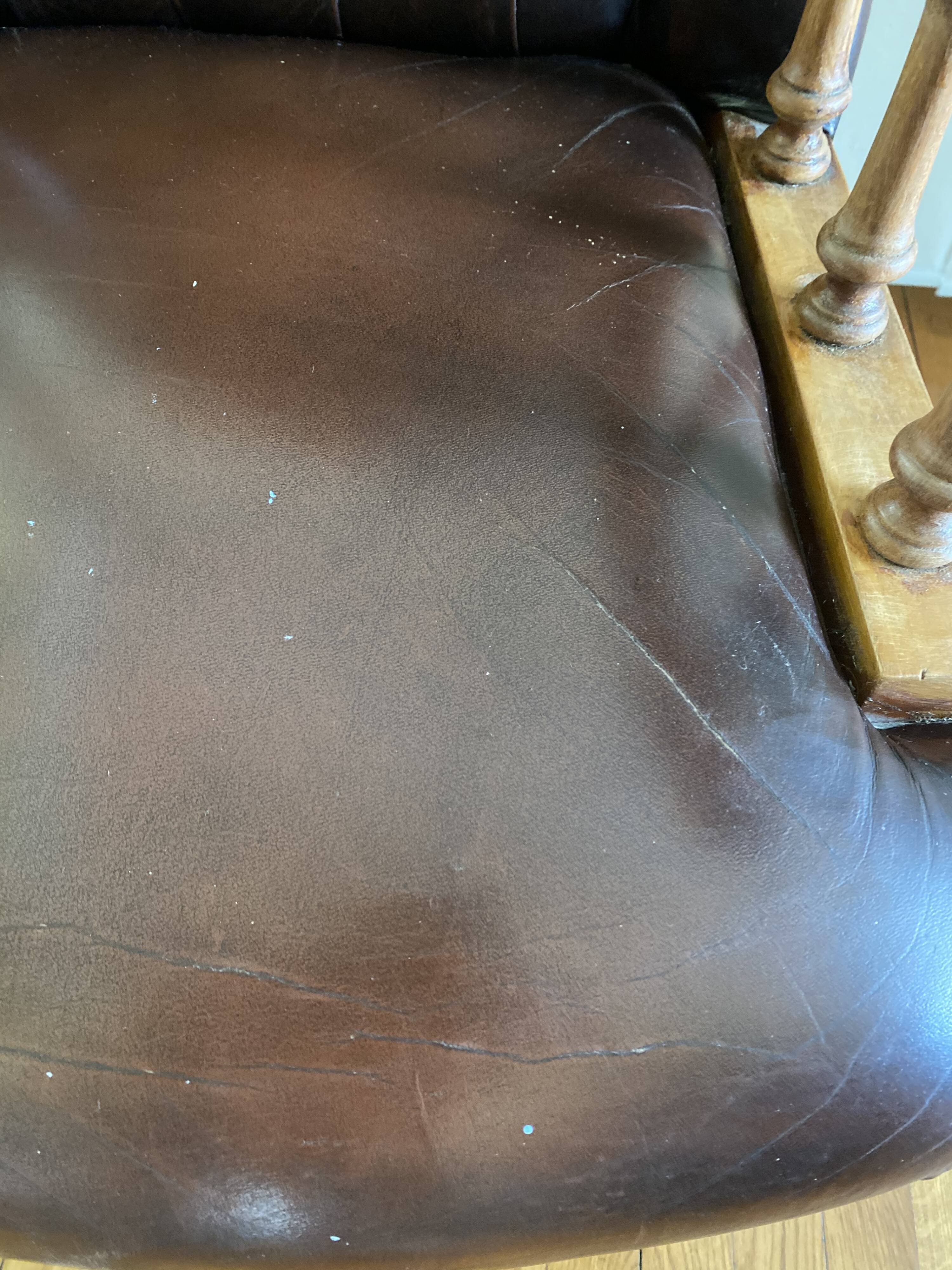 Chesterfield leather office chair