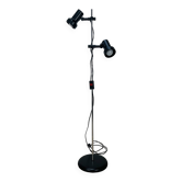 Lampadaire Miwi 2 spots orientables vintage, métal noir