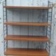 Wall shelf in Teak veneer and black metal, Nisse Strinning, 60s