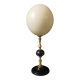 Oeuf d'Autruche, Socle en Bronze et Marbre Noir (Fin XIXè- Début XXè) H:32cm