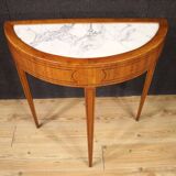 Console demi-lune de style Louis XVI italien du XXe siècle