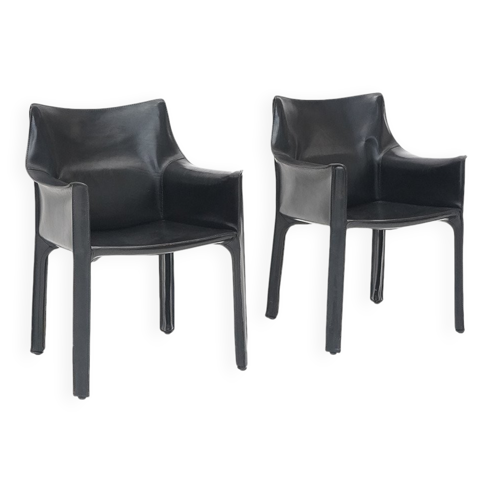 CAB armchairs by Mario Bellini for Cassina, 1970s, set of 2