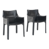 CAB armchairs by Mario Bellini for Cassina, 1970s, set of 2
