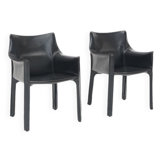 CAB armchairs by Mario Bellini for Cassina, 1970s, set of 2