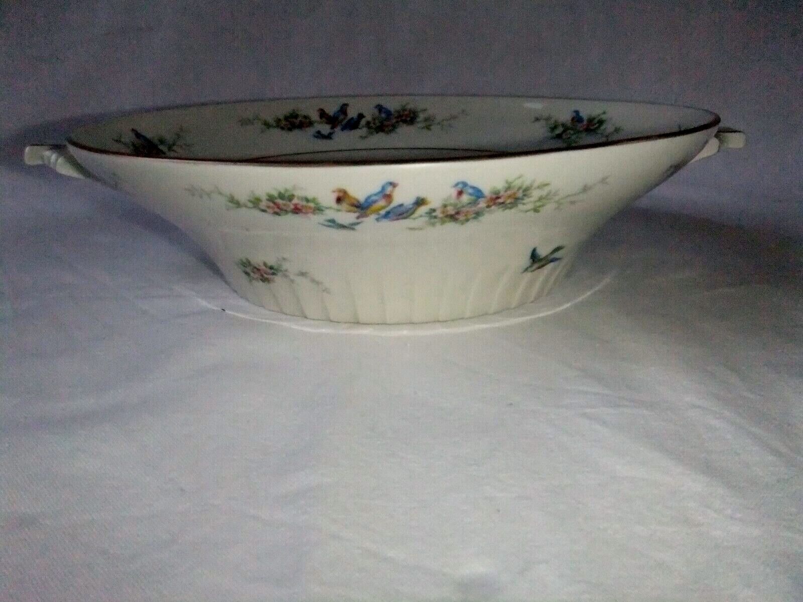 Old dish Chapus Frères Limoges France art deco bird décor Jane Aber Algiers