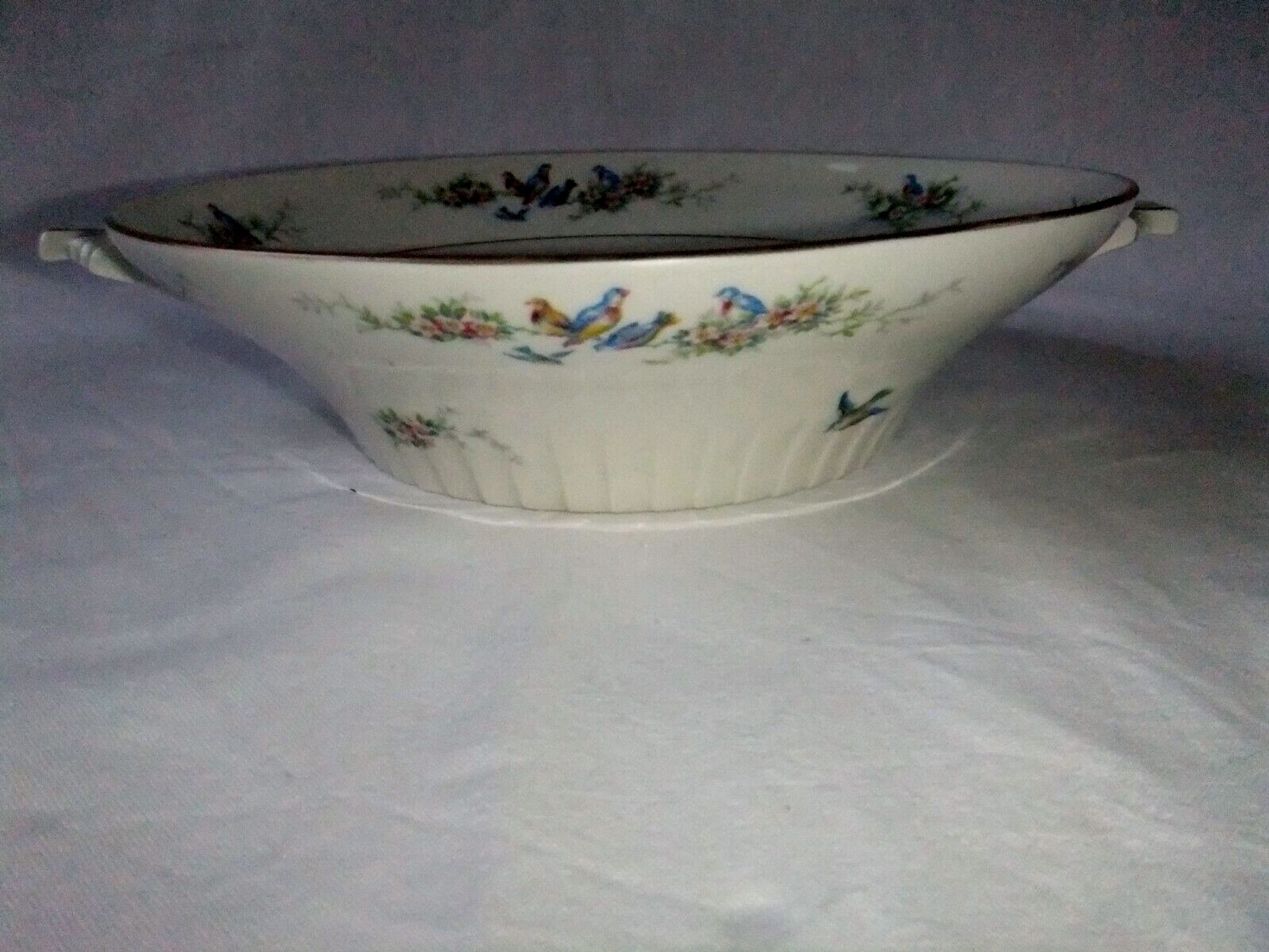 Old dish Chapus Frères Limoges France art deco bird décor Jane Aber Algiers