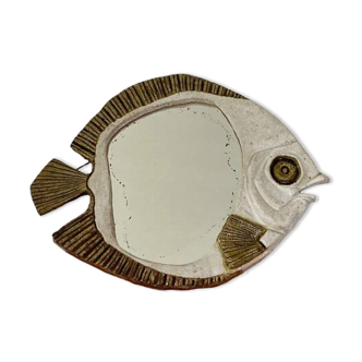Ceramic fish-shaped mirror 1970