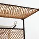 Rattan and metal coat rack