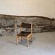 1970 wood and velvet chair