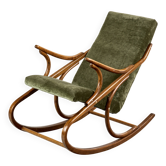Chaise berçante en bois cintré de Ton, années 1960, Tchécoslovaquie