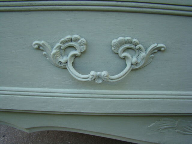 Old louis xv style painted chest of drawers