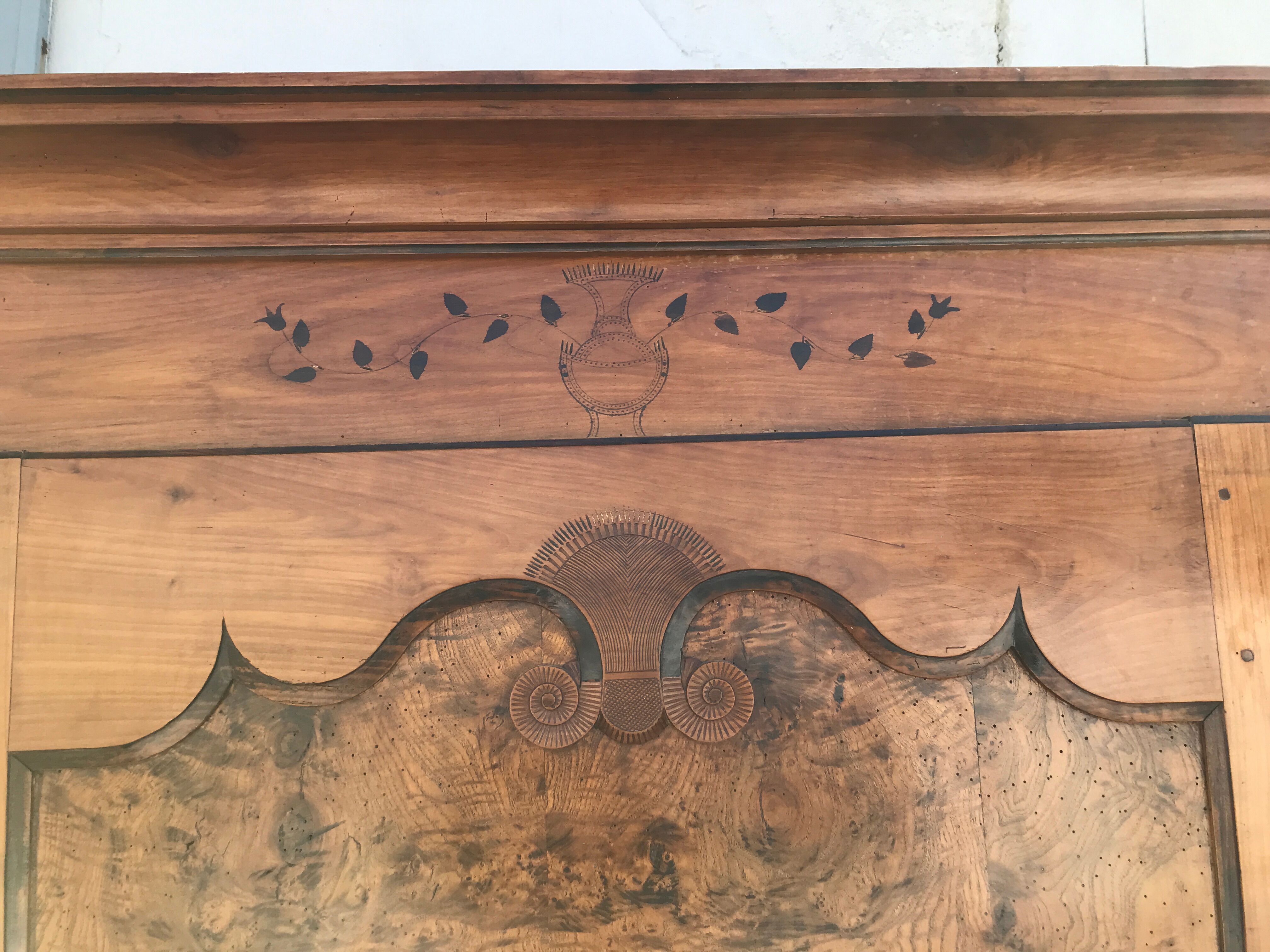 Louis XV marquetry bonnetière 1950s