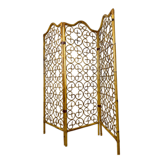 Vintage rattan screen