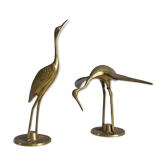 Couple of brass herons