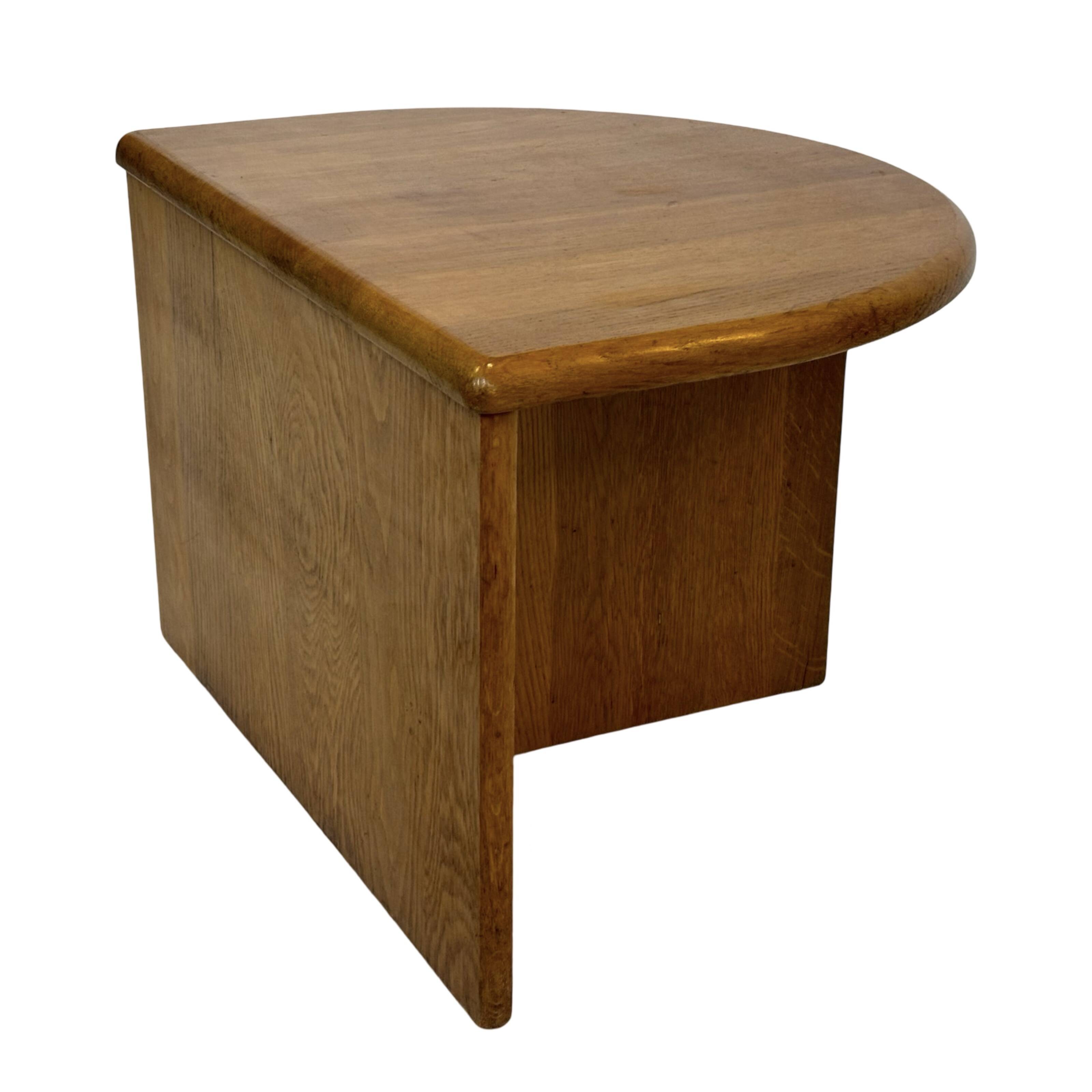 Vintage Side Table In Oak Minimalist 80's Design