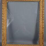 Old frame gilded stucco wood 56x46.5 cm, foliage 50.4x38.4 cm + old glass SB