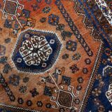 Antique Shiraz Gashkai handmade rug 155 x 207 cm 1920s