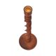 Rosewood long modernist candlestick, Denmark, 1970s.