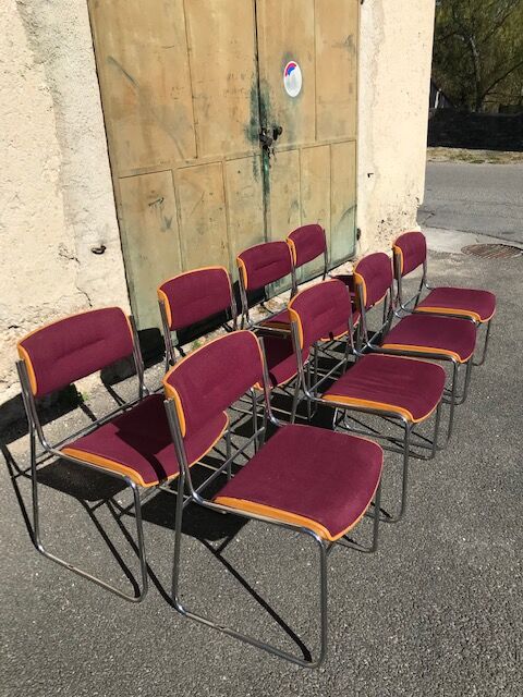 Lot of 8 chairs 80