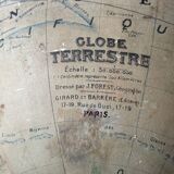 Terrestrial globe World map J. Forest, Girard and Barrere Paris 19th
