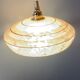 Suspension ou baladeuse globe en verre de Clichy 1950