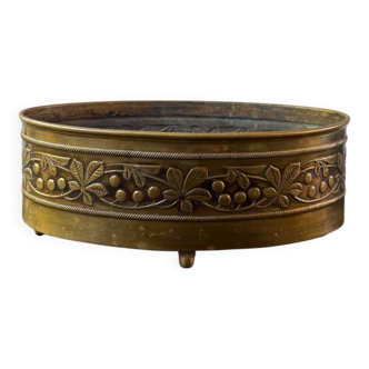 70s brass planter