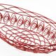 Red metal fruit basket