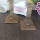 Financial-style candle holders in gilded bronze