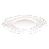 Oval earthenware dish from Niderviller "Beyerlé Grand Siècle" 32x36cm
