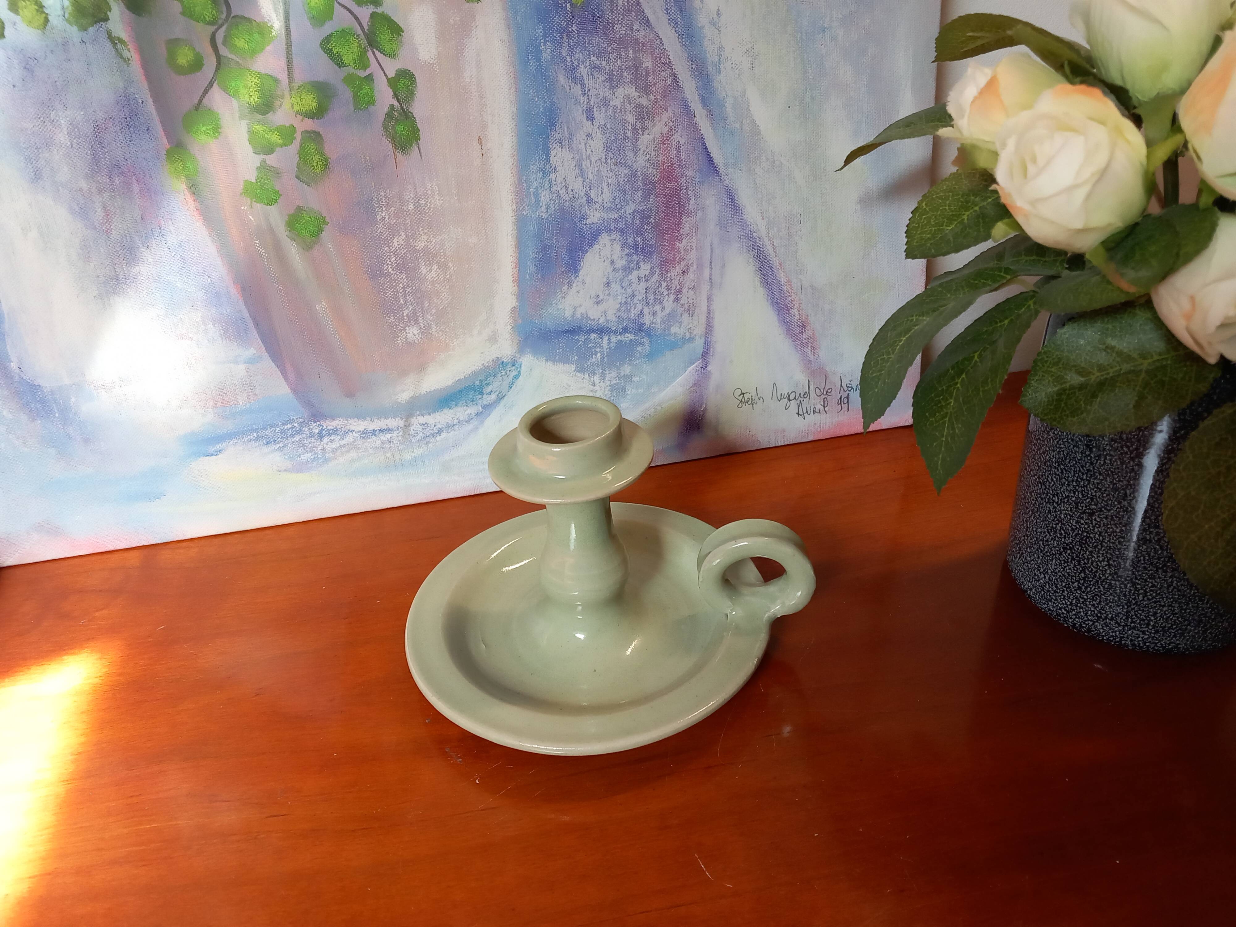 Candle holder signed by Jean Maur - Artist from La Morinerie in Beynac.