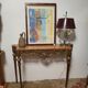 Console in gilded wood and red marble from the 1920s