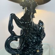 Lampe en céramique cheval, années 70