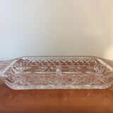 Plat compartimenté en verre ciselé