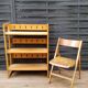Chaise pliante mid century