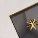 Vintage coffee table gold aluminium & star glass 1960s
