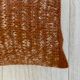 Pair of retro terracotta wool knit cushions