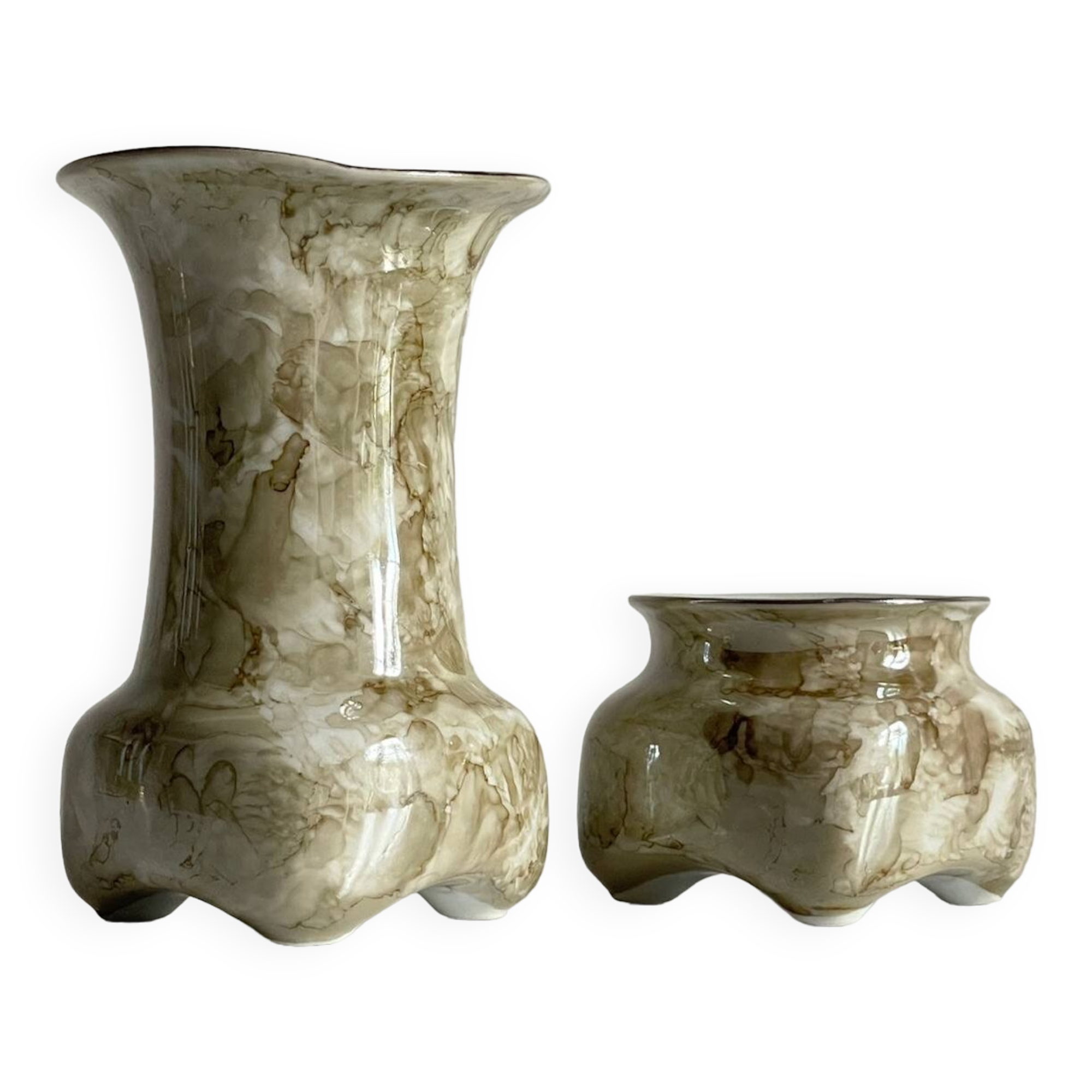 Petit Vase Vintage Années 70 - Environ 12 Cm - Déco Rétro - Occasion Très Bon état