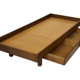 Vintage daybed with drawers 1960s in teak minimalist design