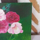 Oil painting on canvas bouquet of roses