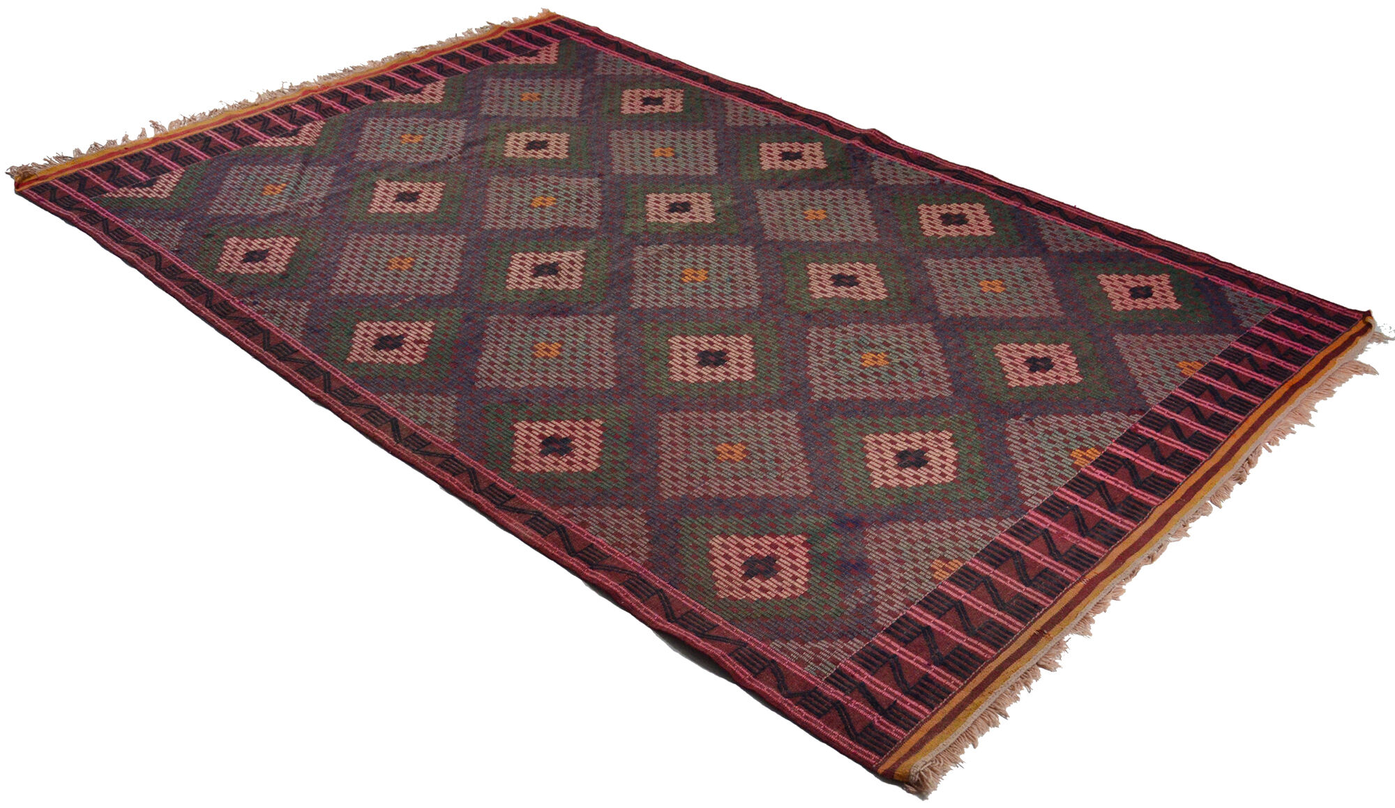Anatolian handmade kilim rug 297 cm x 191 cm