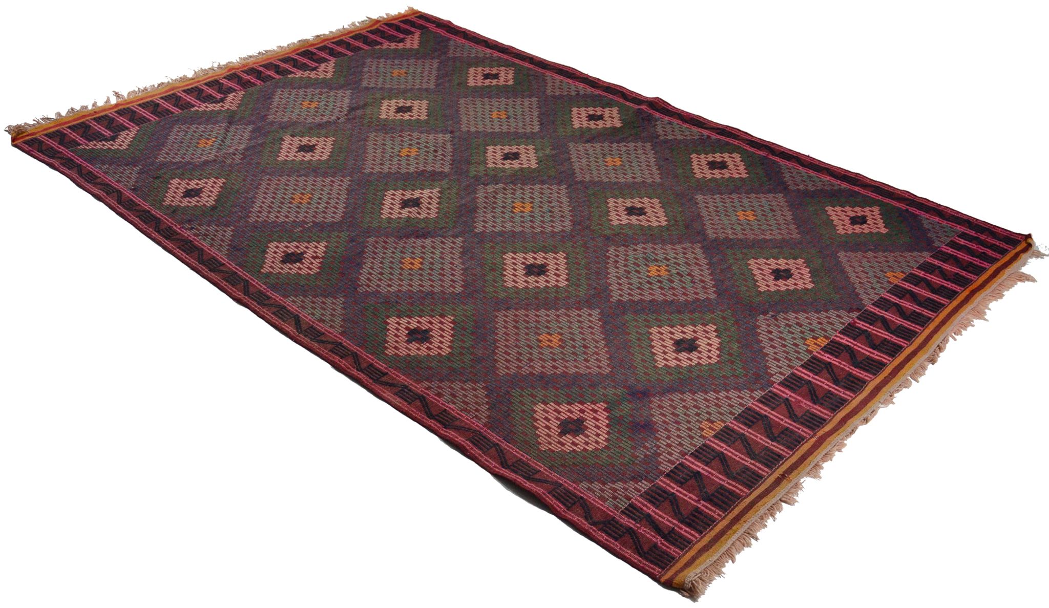 Anatolian handmade kilim rug 297 cm x 191 cm