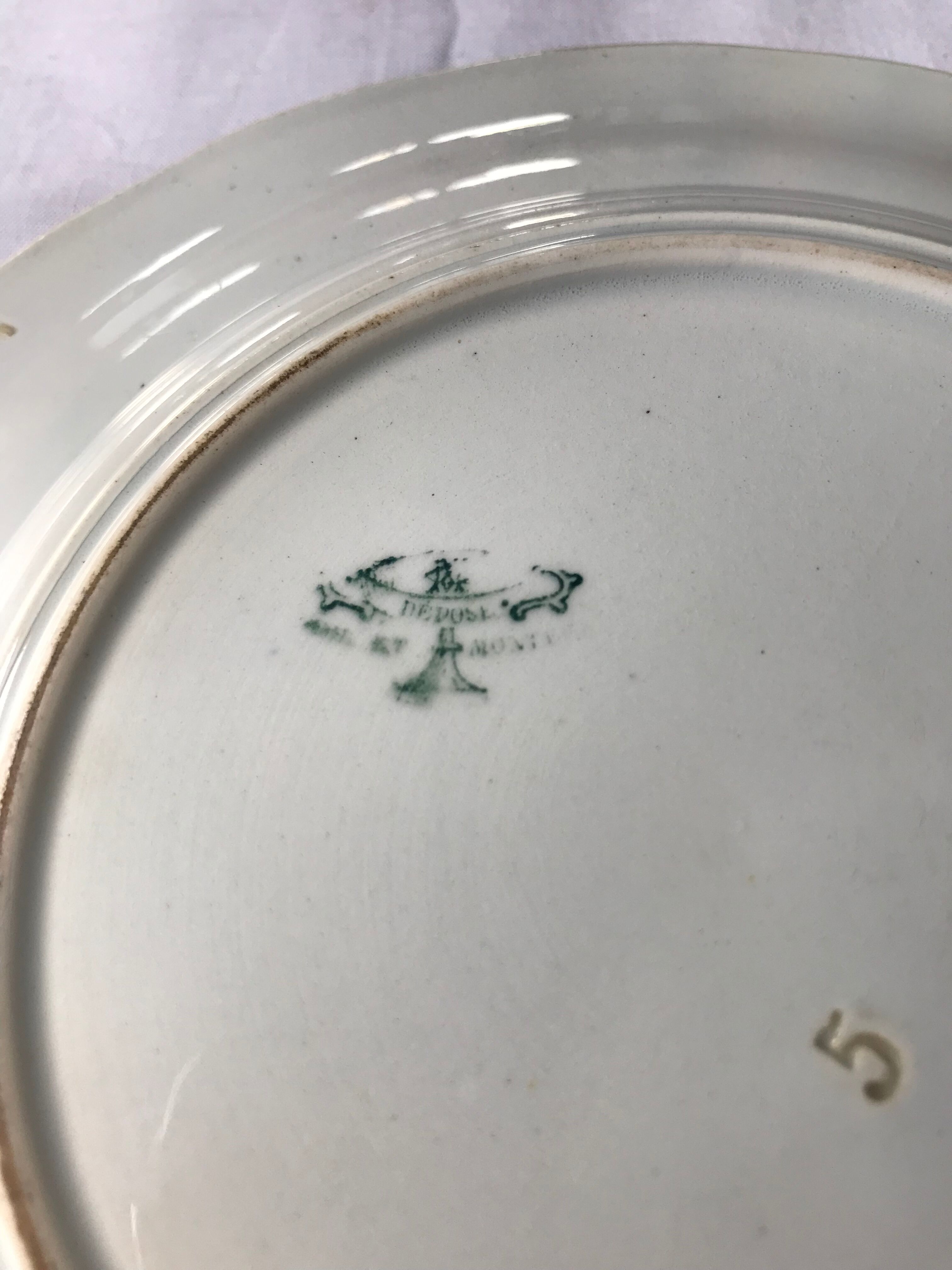 Talking plate "the song at all ages" earthenware Creil and Montereau