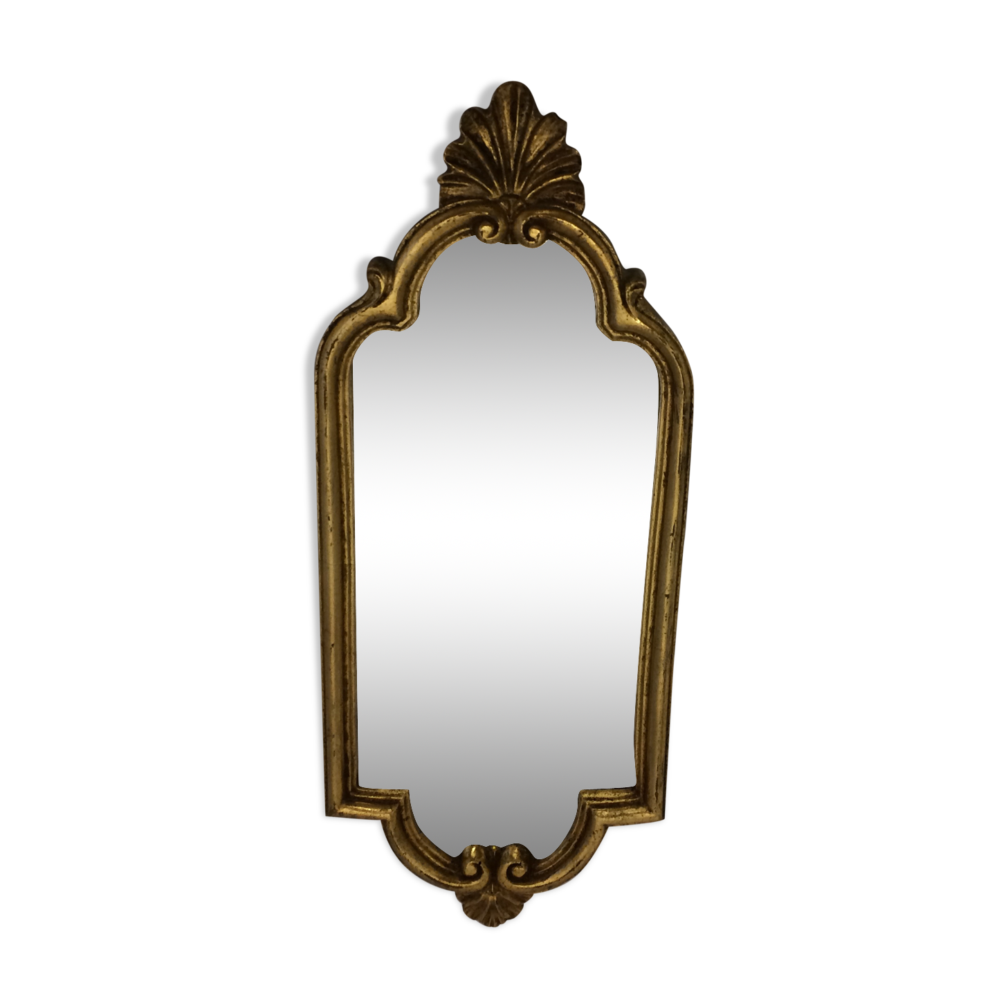 Gilded wooden mirror - 39x16cm