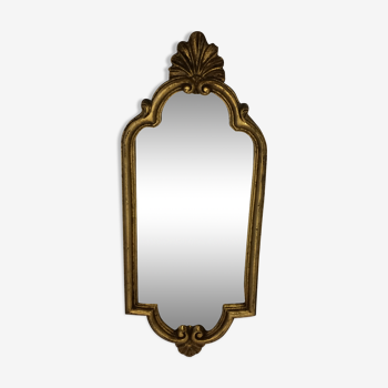 Miroir en bois doré - 39x16cm