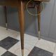 cream and green color 1960s formica dining table enlarge and changing in height