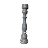 Old gray wood candlestick