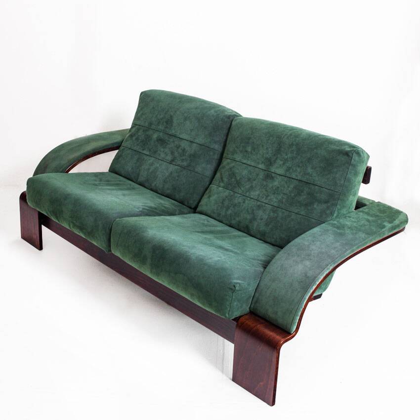 Vintage 2-3 seater sofa in alcantara. Åke Fribyter for Nelo Möbel. Sweden.